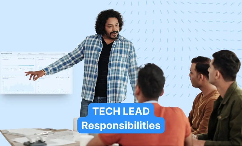 A professional tech lead overseeing team responsibilities and driving effective leadership.